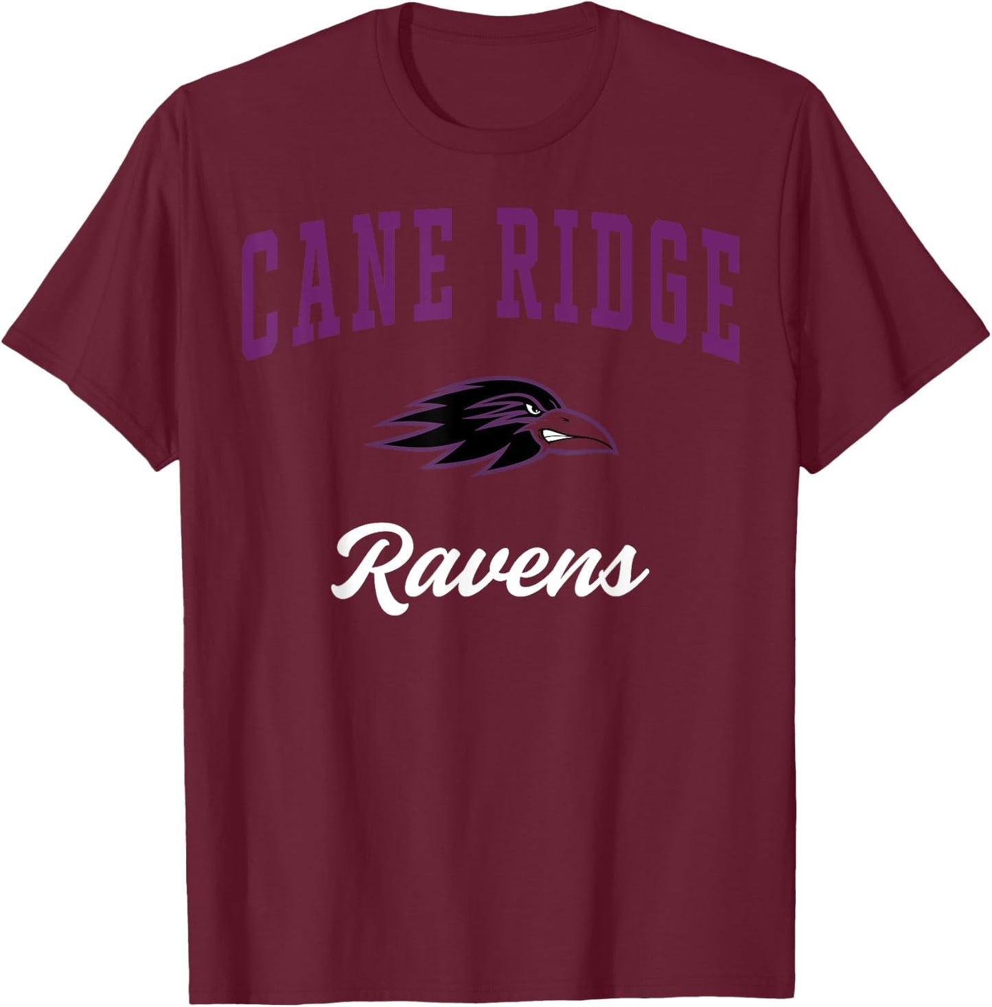 Cane Ridge High School Ravens C3 T-Shirt - T-Shirt | Maroon
