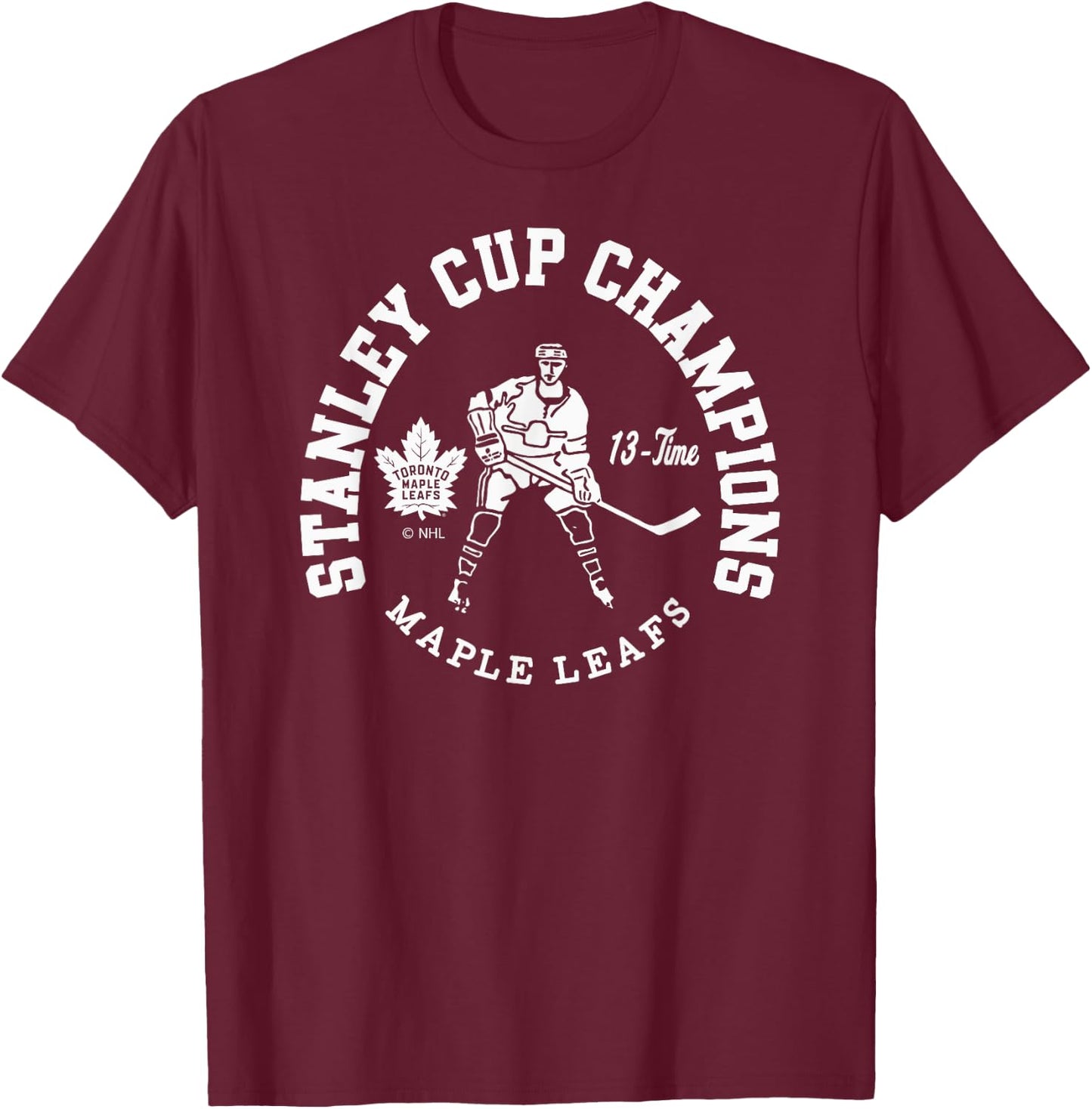 Toronto Maple Leafs Stanley Cup Champions 13-Time Blue T-Shirt - T-Shirt | Maroon