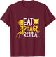 Eat Phage Repeat - Bacteriophage T-Shirt - T-Shirt | Maroon