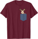 Jackrabbit Pocket Rabbit Cryptid Mythical Animal Jackalope T-Shirt - T-Shirt | Maroon