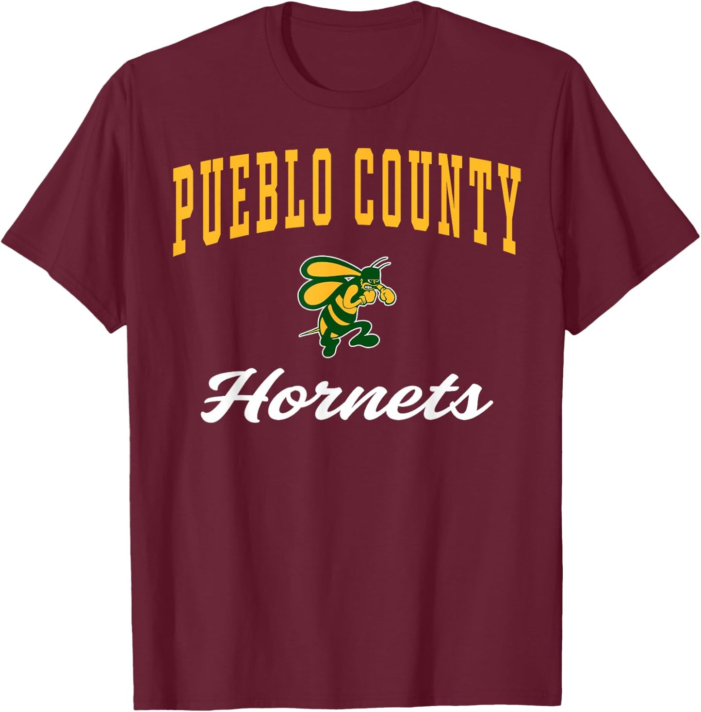 Pueblo County High School Hornets C3 T-Shirt - T-Shirt | Maroon