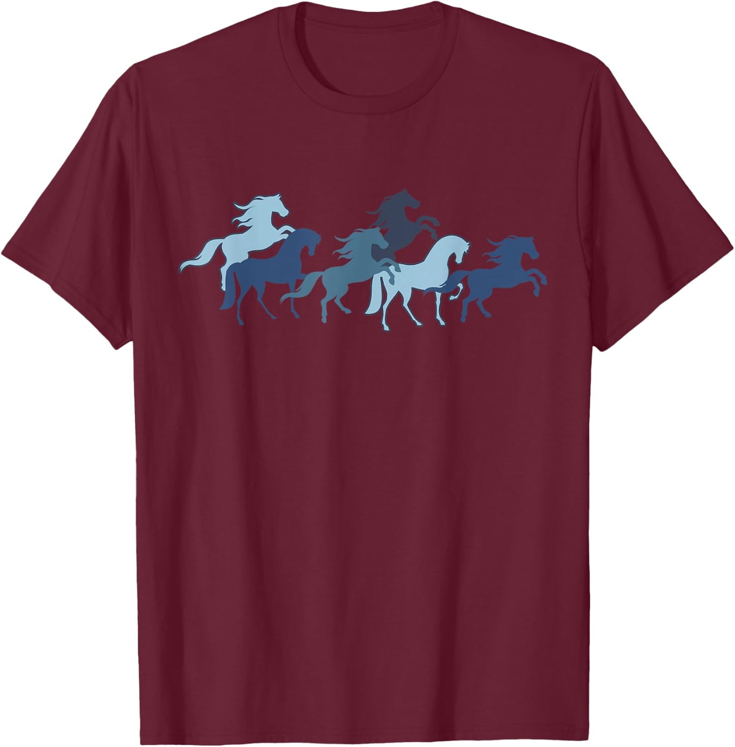 DreamWorks Spirit Riding Free Running Horses T-Shirt - T-Shirt | Maroon