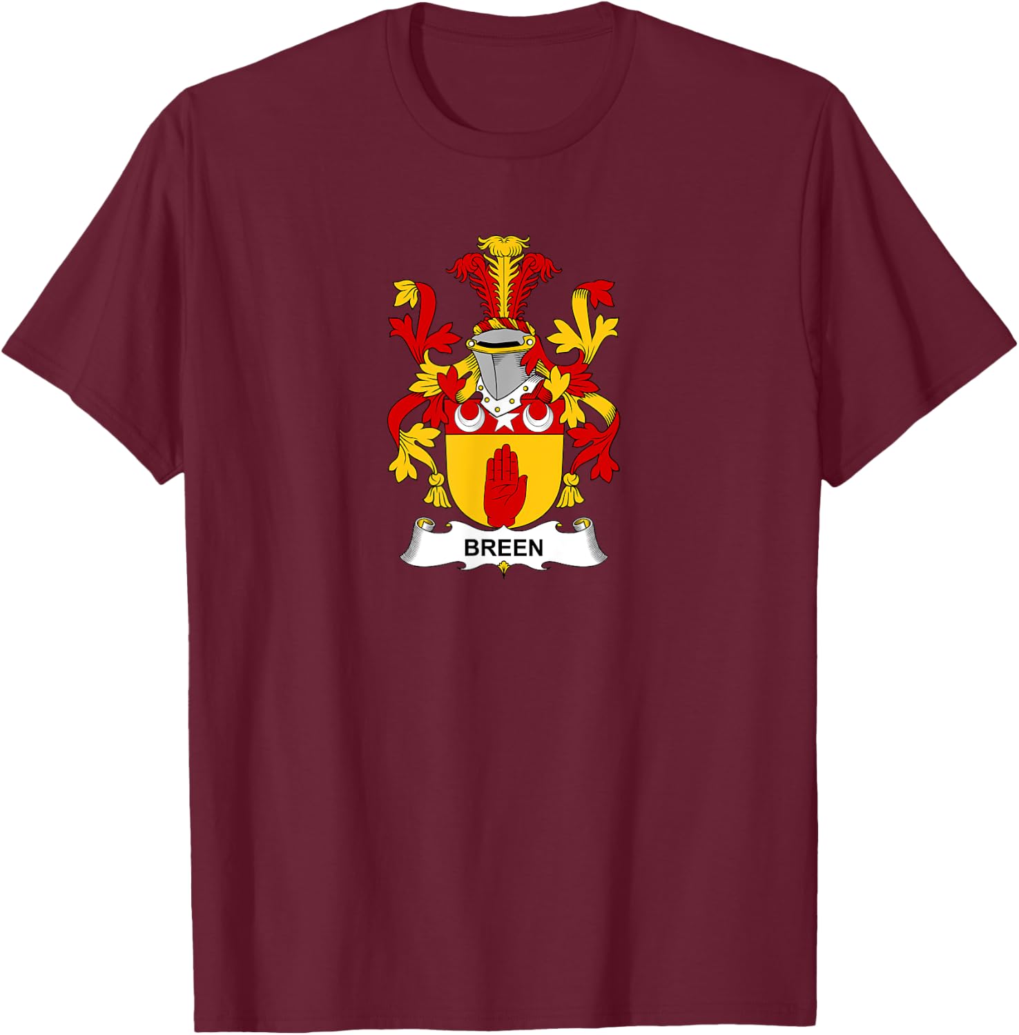 Breen Coat of Arms - Family Crest Shirt T-Shirt - T-Shirt | Maroon