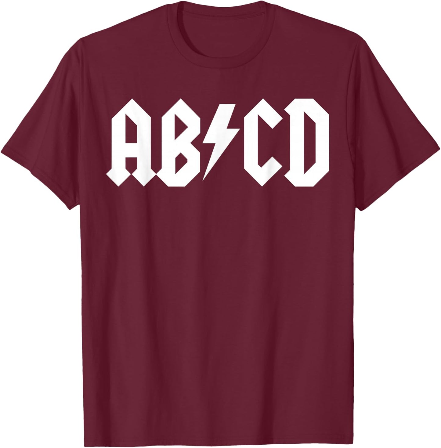 Boys Girls Teachers ABCD Rock Graphic Back to School T-Shirt - T-Shirt | Maroon