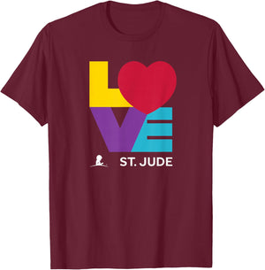 St. Jude Children's Research Hospital LOVE T-Shirt - T-Shirt | Maroon