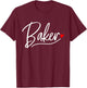 Baker Baking Heart Gift T-Shirt - T-Shirt | Maroon