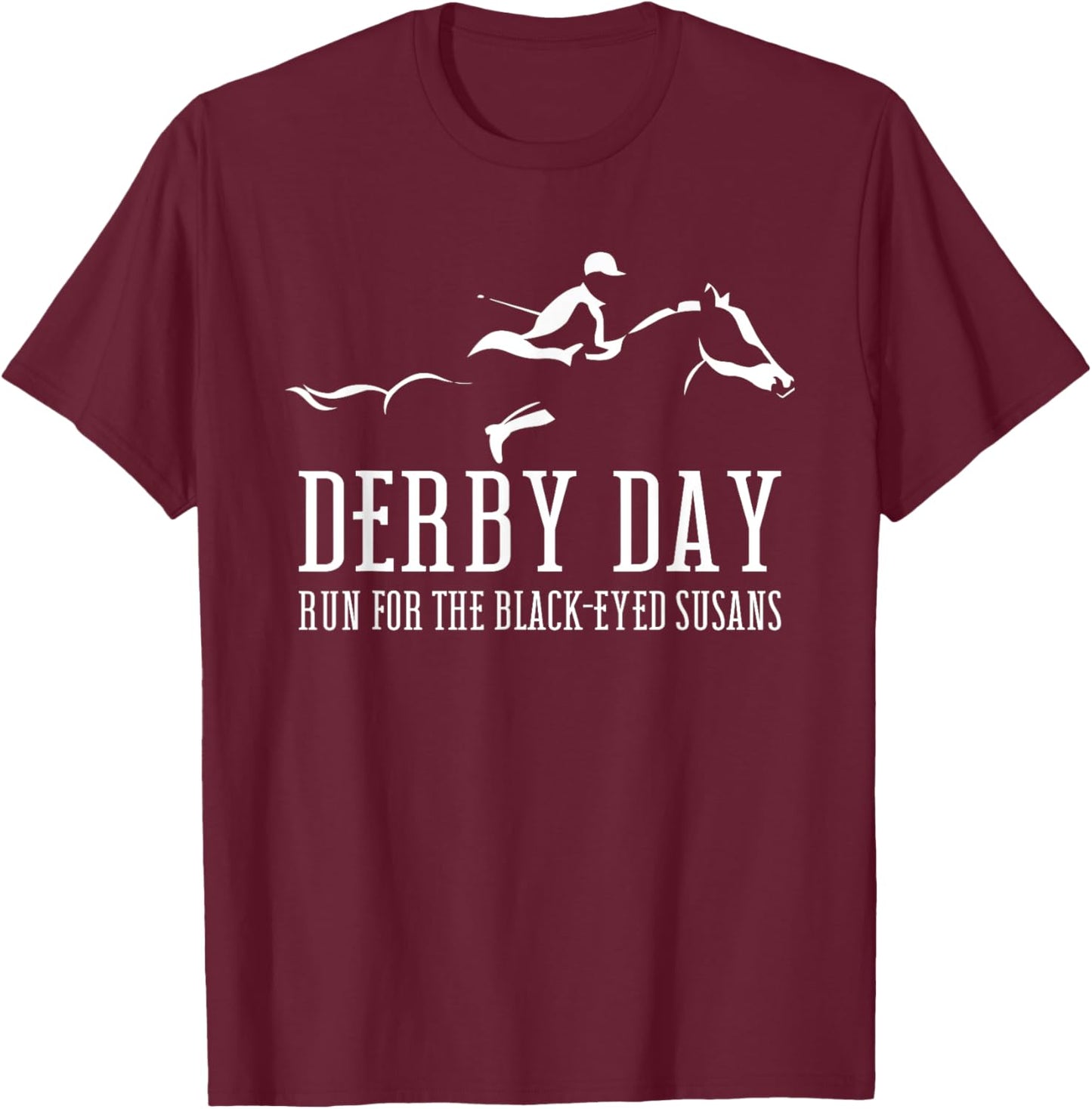 Horse Derby Day Preakness Stakes Horse Racing Derby T-Shirt - T-Shirt | Maroon