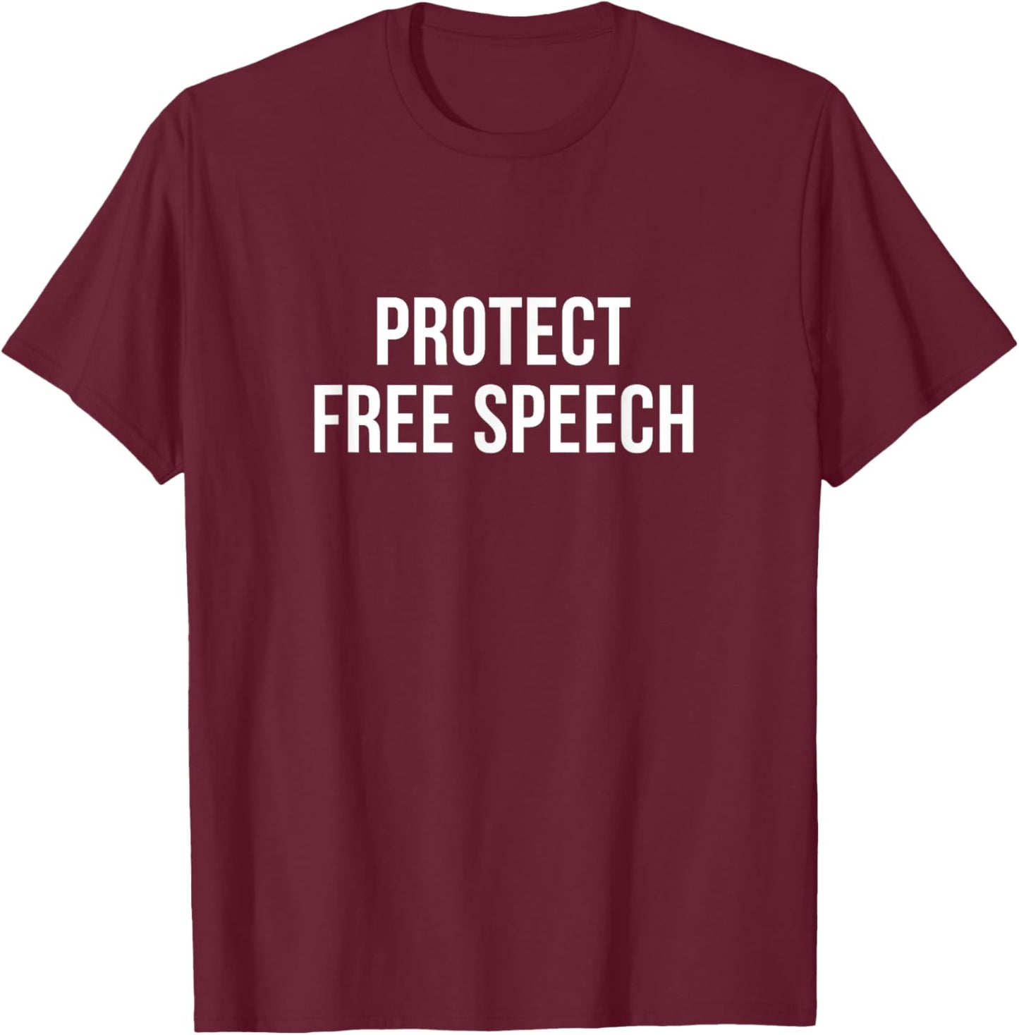 Protect Free Speech T-Shirt - T-Shirt | Maroon