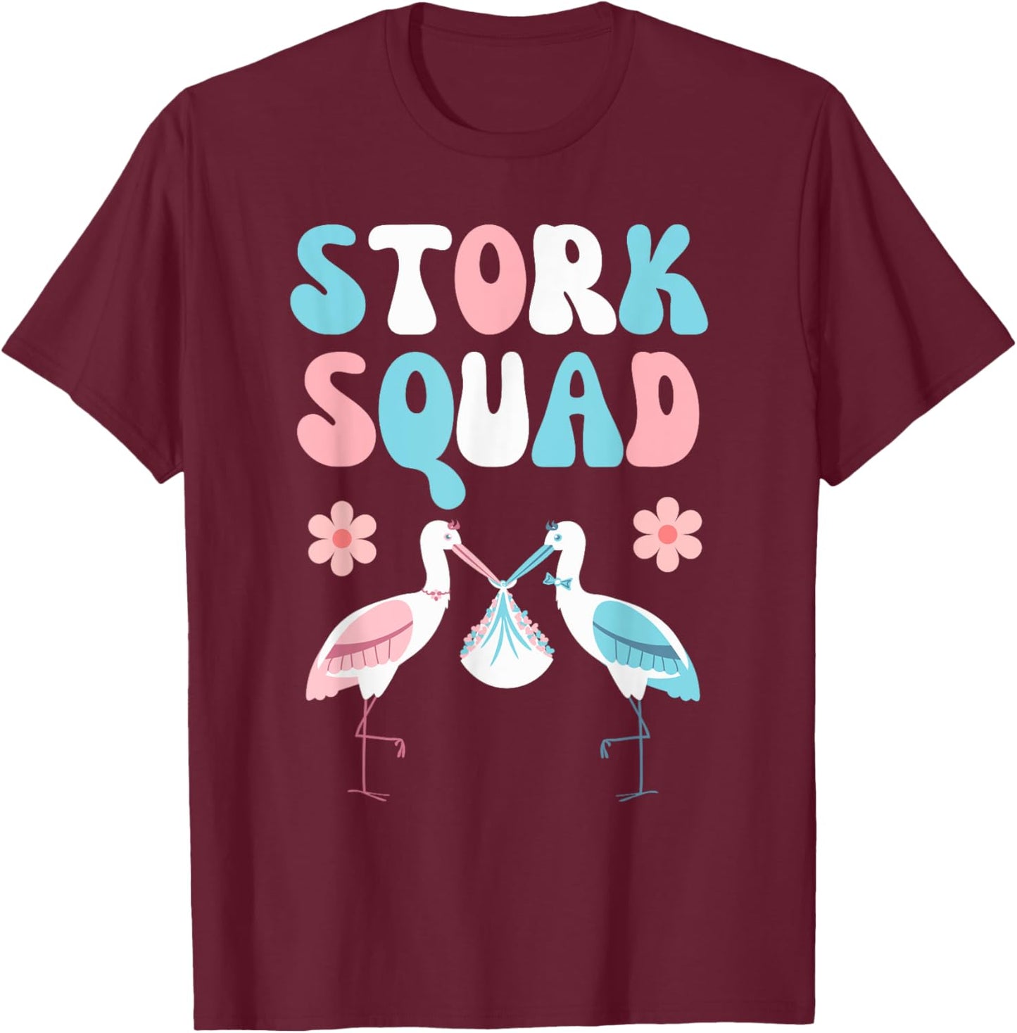 Stork Squad Matching Labor and Delivery Nurse Team T-Shirt - T-Shirt | Maroon