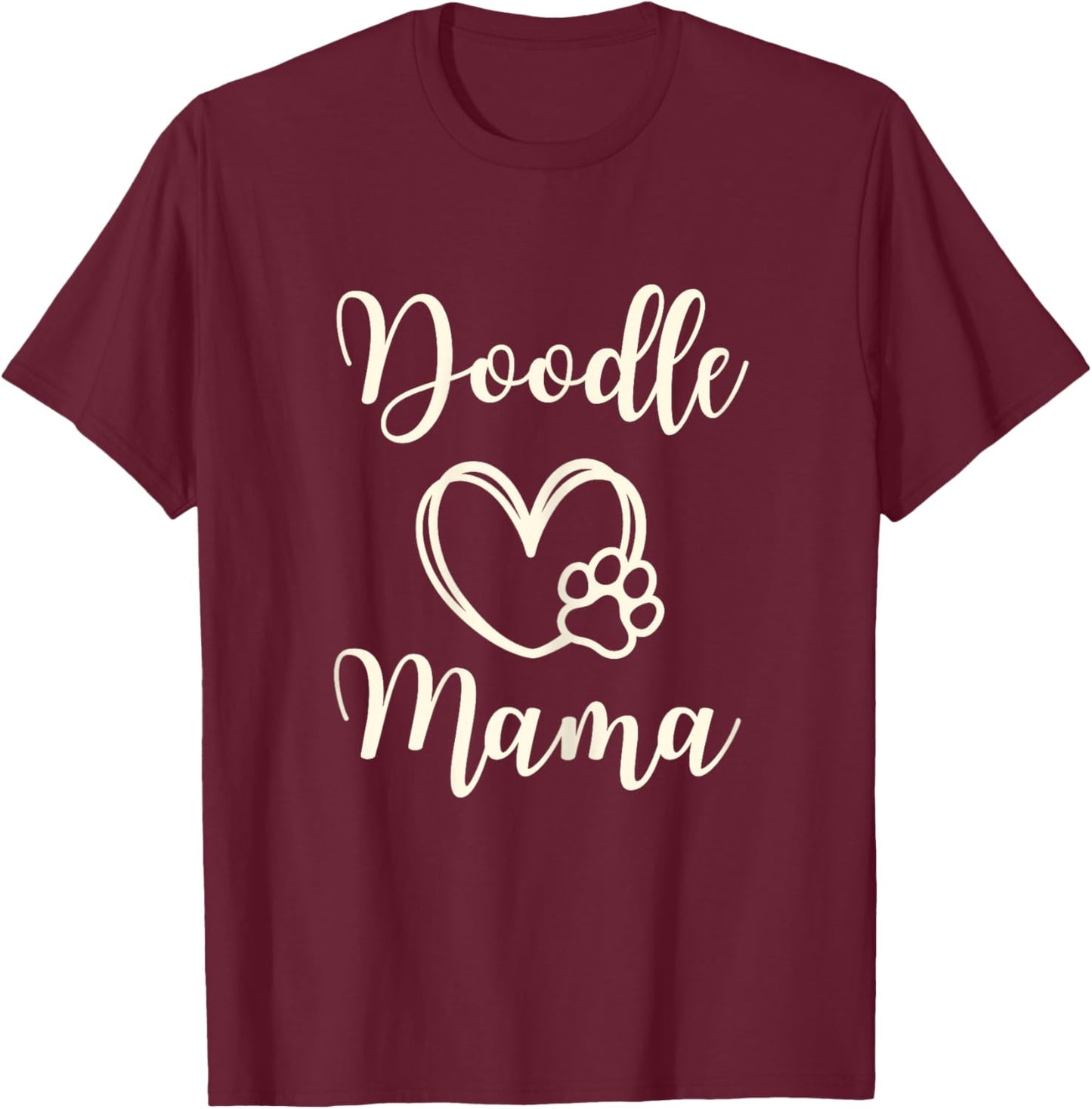 Doodle Mom Gift Mama Funny Dog Goldendoodle T-Shirt - T-Shirt | Maroon