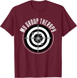 My Group Therapy Funny Gun Shooting Range Gift Women T-Shirt - T-Shirt | Maroon
