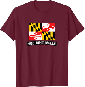 Mechanicsville, Maryland | MD City State USA - Cute Souvenir T-Shirt - T-Shirt | Maroon