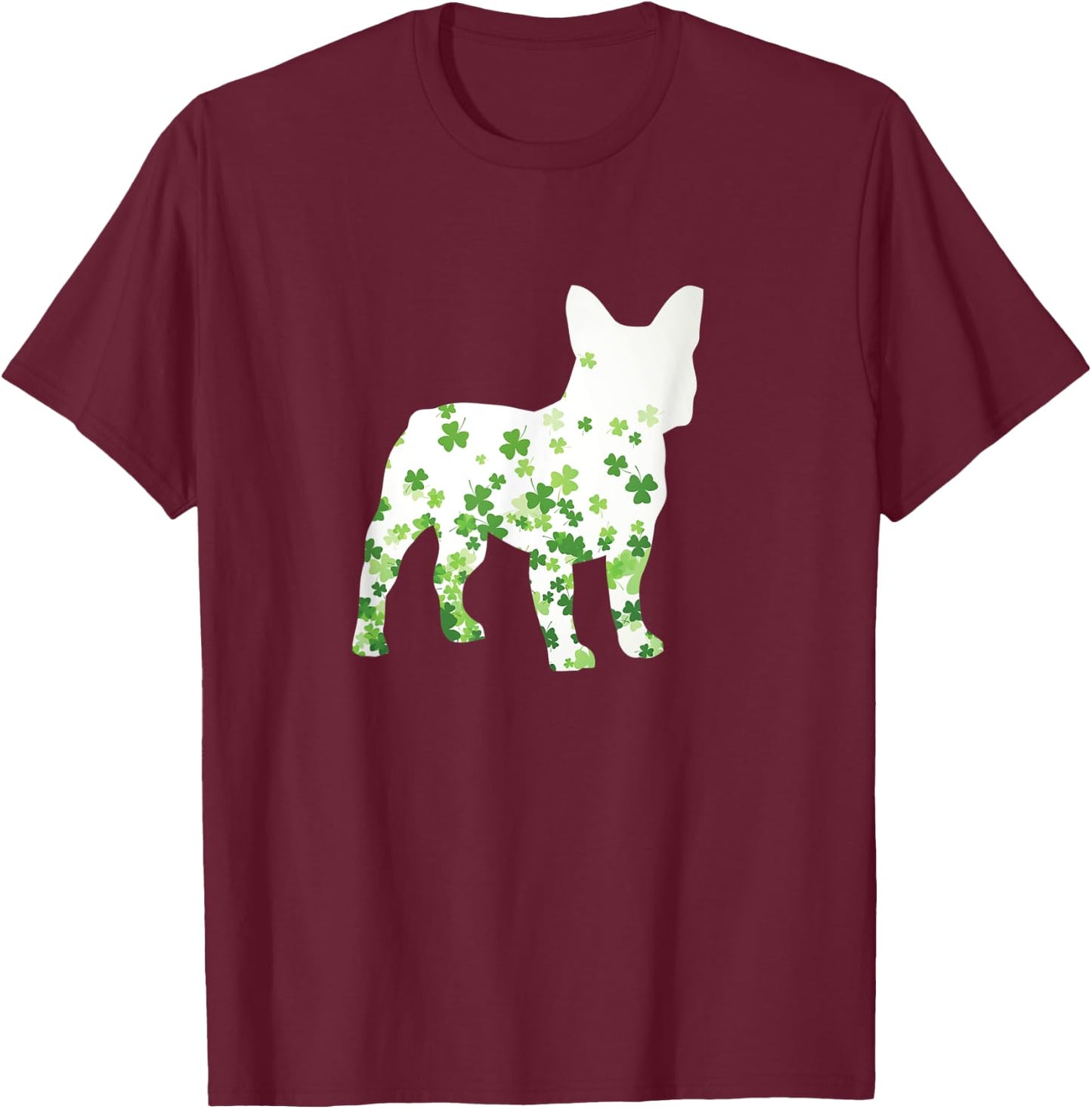 French Bulldog St Patrick's Day Shamrock Dog Women Kids T-Shirt - T-Shirt | Maroon