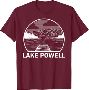 LAKE POWELL ARIZONA Funny Fishing Camping Summer Gift Men Women Kids T-Shirt - T-Shirt | Maroon