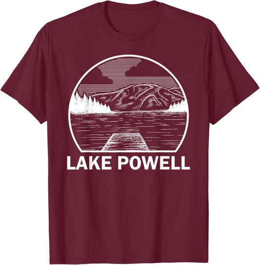 LAKE POWELL ARIZONA Funny Fishing Camping Summer Gift Men Women Kids T-Shirt - T-Shirt | Maroon