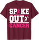 Spike Out Cancer Volleyball Player Breast Cancer Awareness T-Shirt - T-Shirt | Maroon