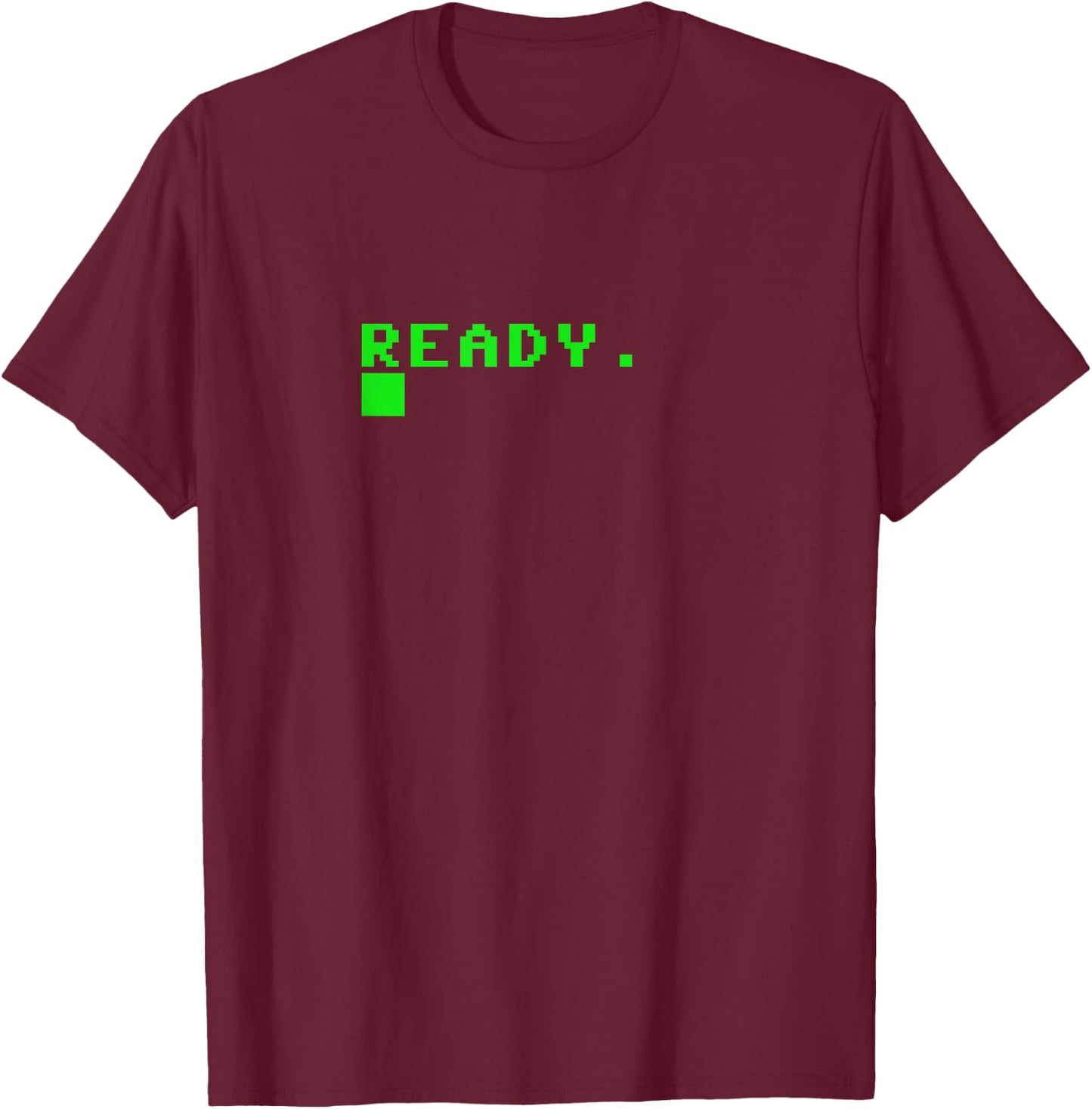 Ready C64 Home Computer 80's Retro Gamer Coder Memento Gift T-Shirt - T-Shirt | Maroon