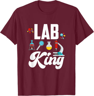 Lab King - Chemist Laboratory Worker T-Shirt - T-Shirt | Maroon
