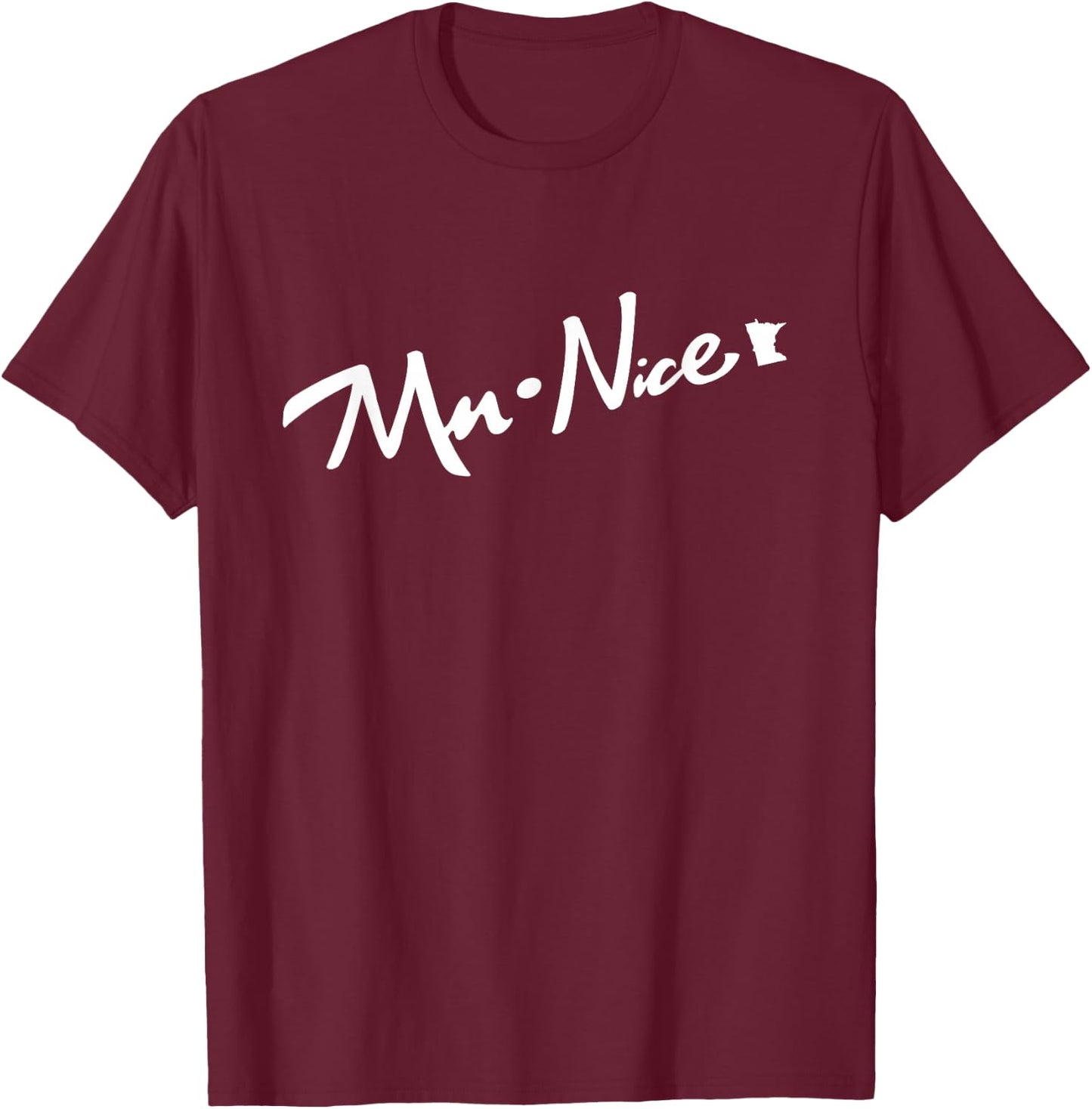 MN Nice Script T-Shirt - T-Shirt | Maroon