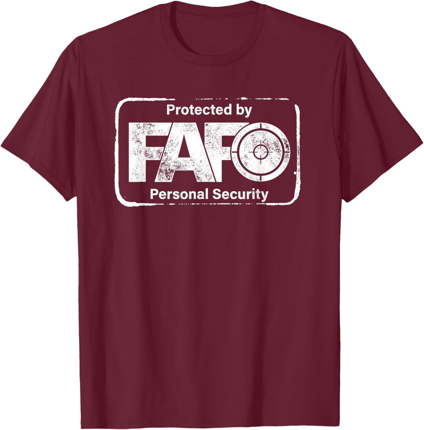 Funny F FAFO Around and Find Out - Gun Advocate Lover T-Shirt - T-Shirt | Maroon