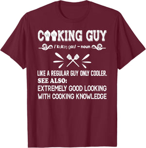 Cooking Guy Definition Funny cooking lovers quote for cooker T-Shirt - T-Shirt | Maroon