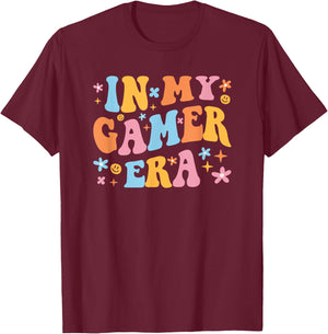 In My Gamer Era Video Games Lover Cute Gamer Girl Women T-Shirt - T-Shirt | Maroon