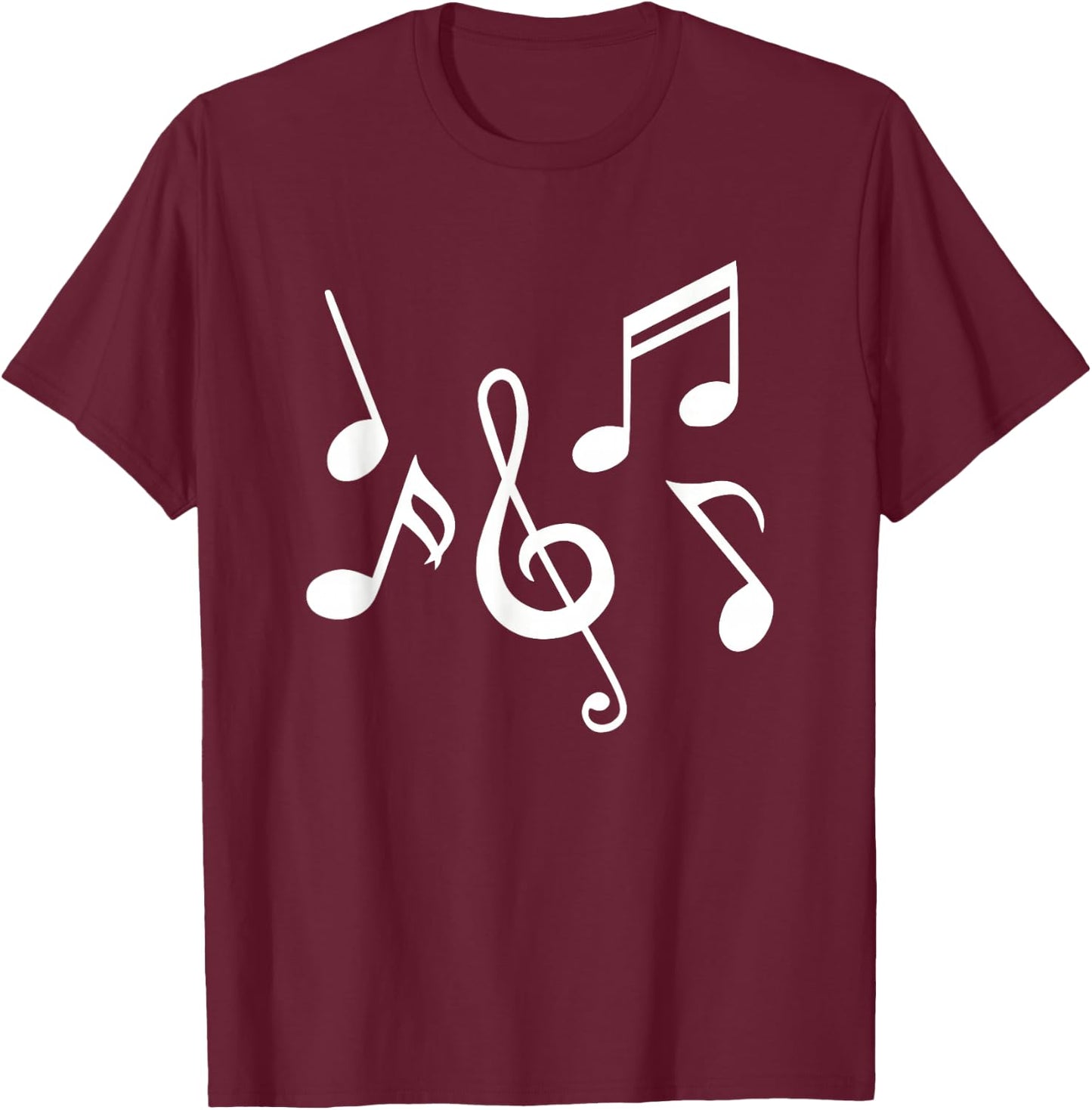 Music Notes T-Shirt - T-Shirt | Maroon