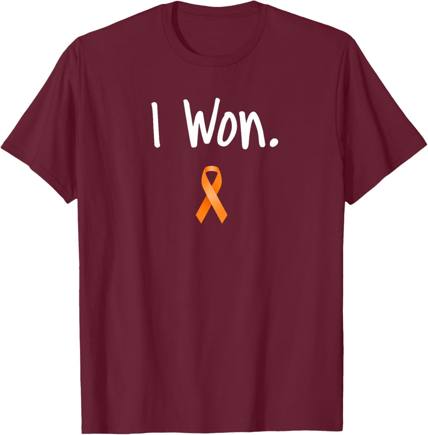 Leukemia Cancer Survivor, I Won Leukemia Cancer Awareness T-Shirt - T-Shirt | Maroon