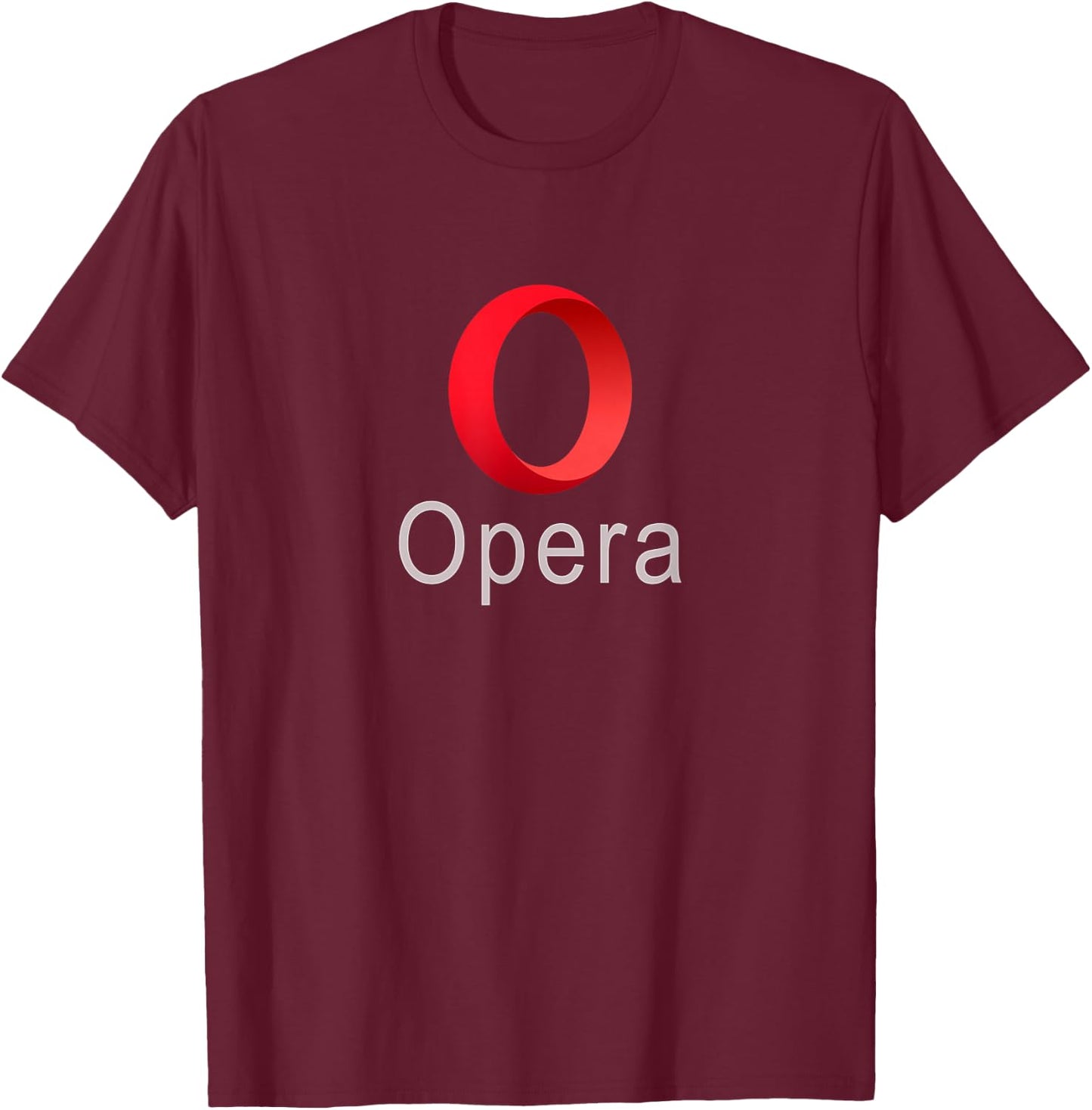 Opera Browser with Logo Fast Security web T-Shirt - T-Shirt | Maroon