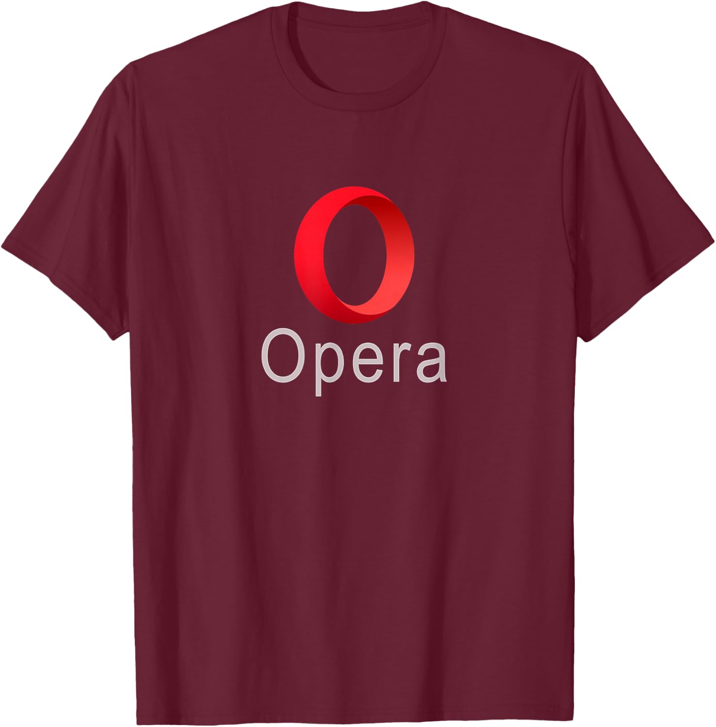 Opera Browser with Logo Fast Security web T-Shirt - T-Shirt | Maroon