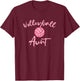 Volleyball Aunt Cute Mothers Day Sports Aunty Auntie Women T-Shirt - T-Shirt | Maroon