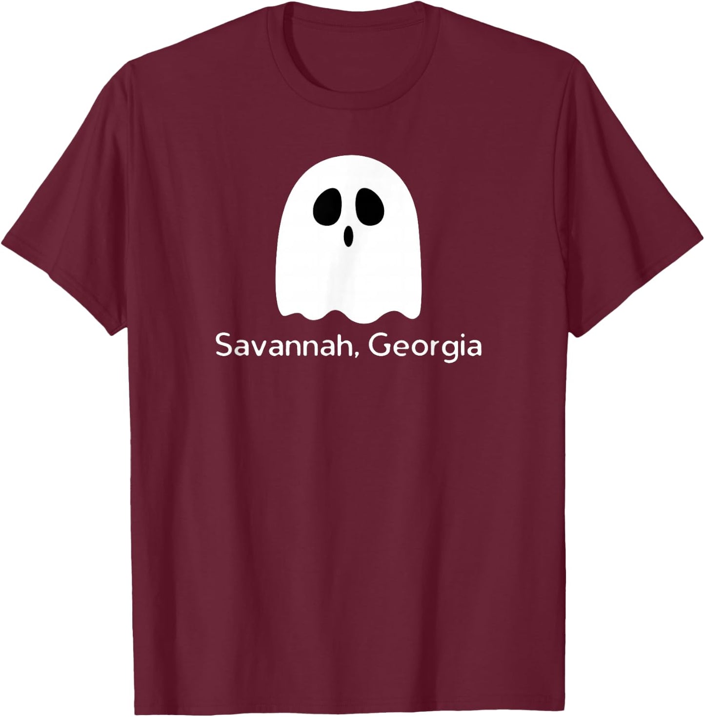 Savannah, Georgia Ghost Hunting Souvenir T-Shirt - T-Shirt | Maroon
