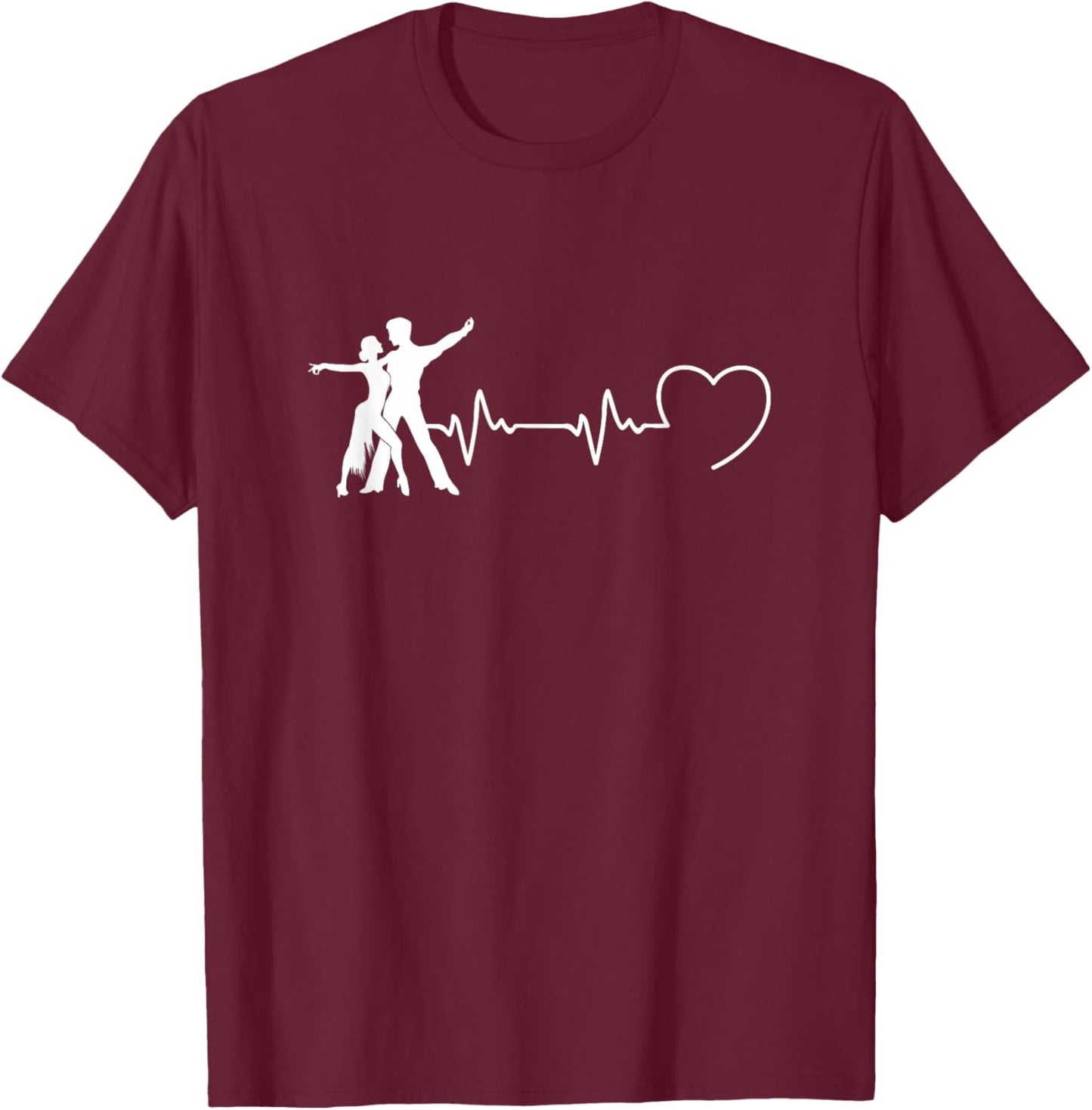 Salsa Mann Herzschlag Humor Tanz Salsa lustig T-Shirt - T-Shirt | Maroon