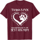 Thanks For Loving Me Happy Mother's Day To The Best Dog Mom T-Shirt - T-Shirt | Maroon
