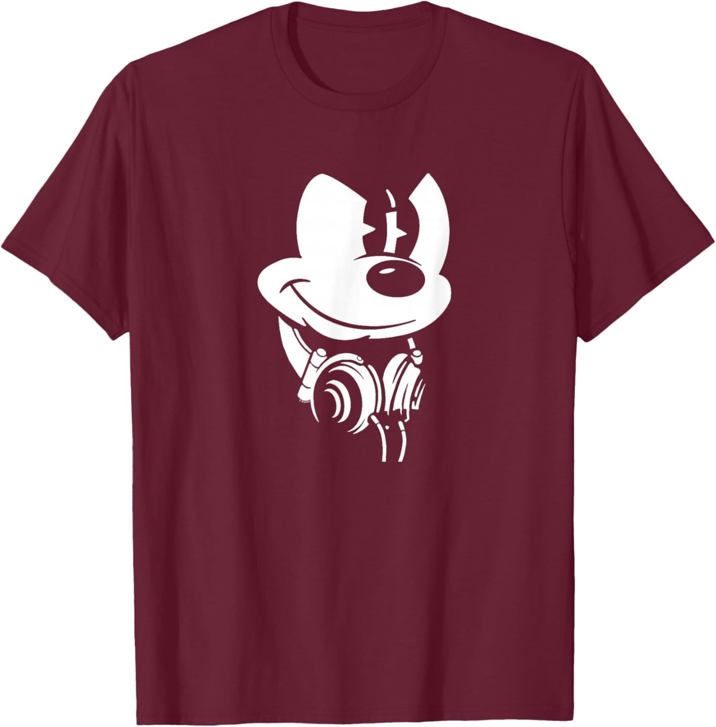 Disney - Mickey Dj Headphones T-Shirt - T-Shirt | Maroon