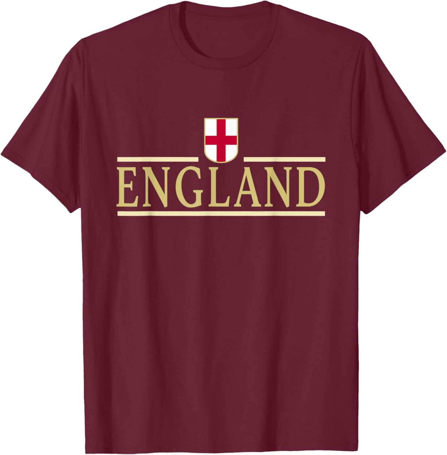 England Flagge England Fußball Trikot T-Shirt - T-Shirt | Maroon