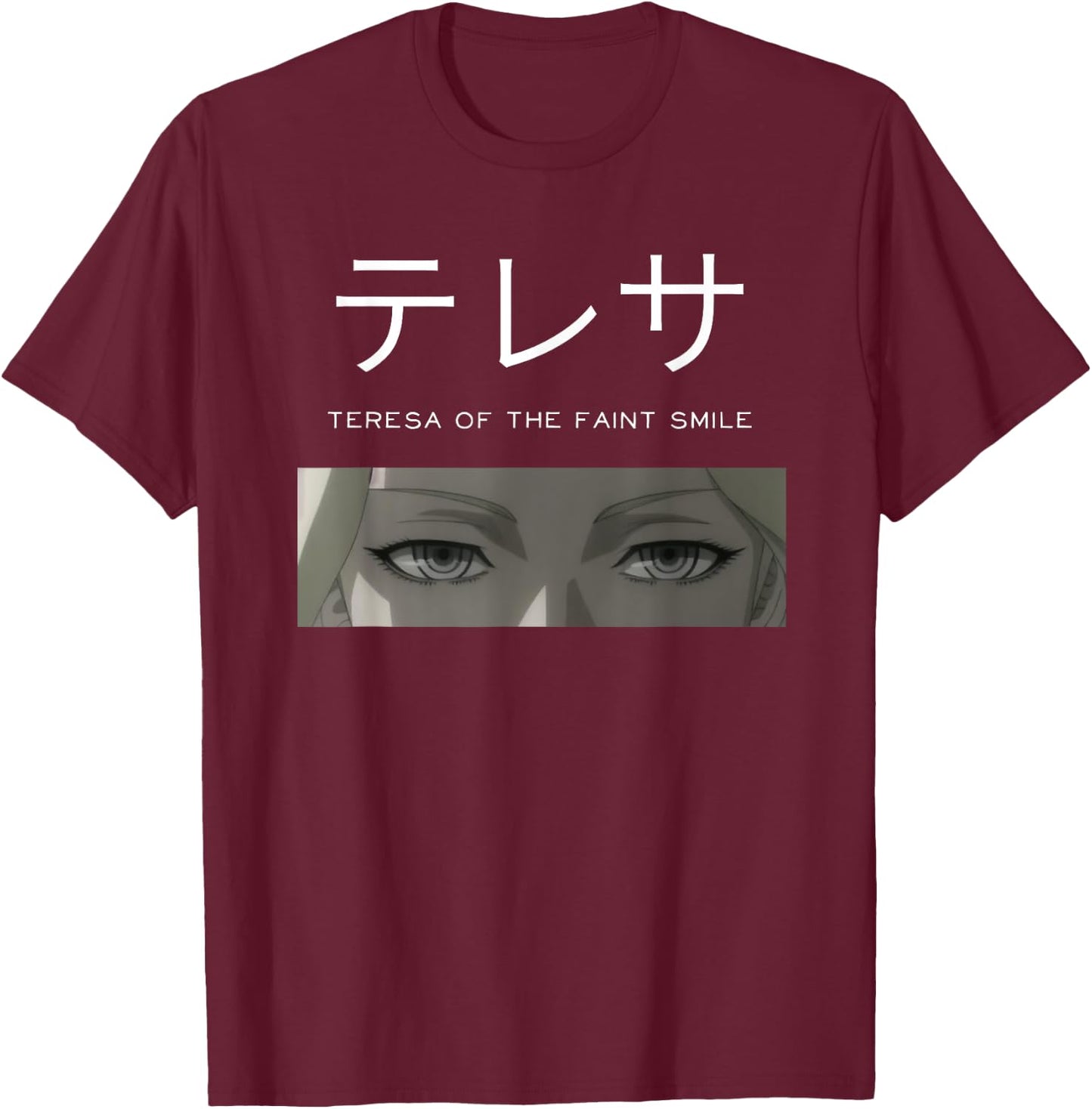 Teresa Faint Smile Clare Claymore Anime Manga Dark Fantasy T-Shirt - T-Shirt | Maroon