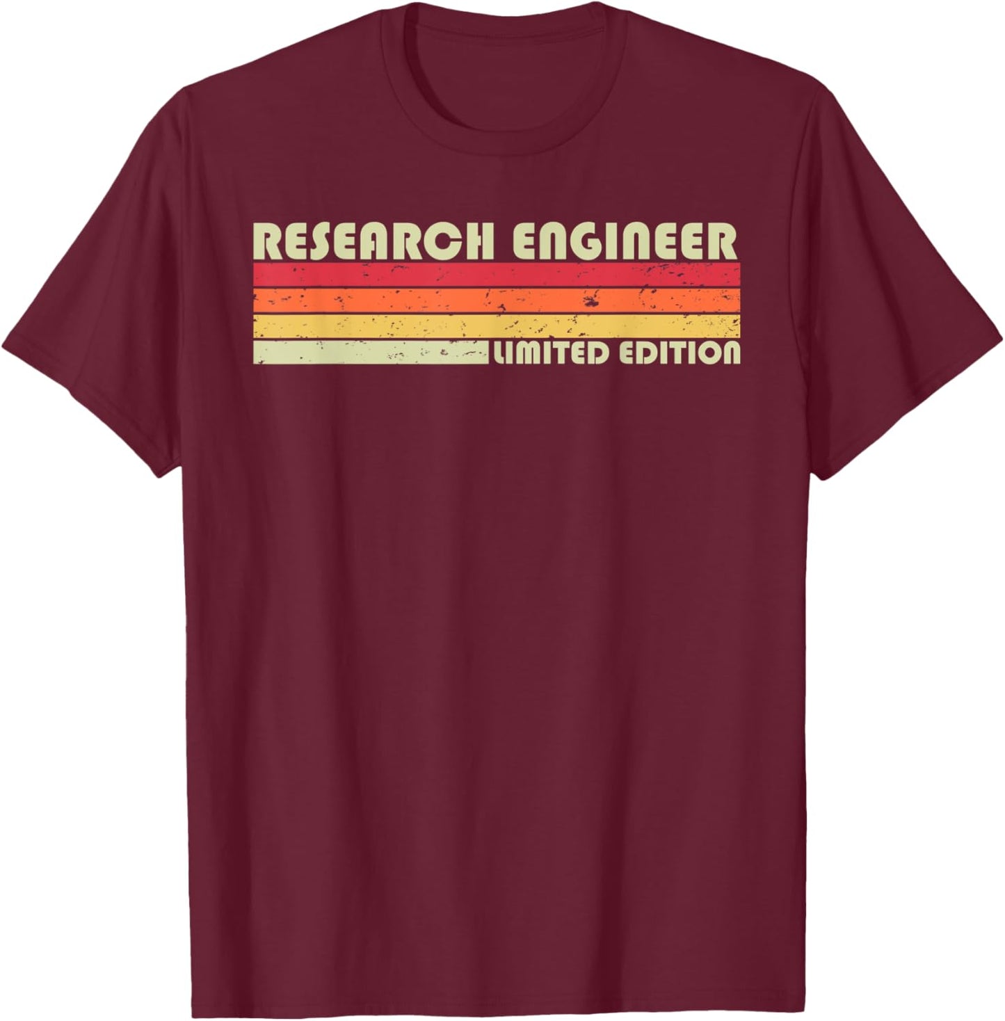 RESEARCH ENGINEER Funny Job Title Profession Birthday Worker T-Shirt - T-Shirt | Maroon