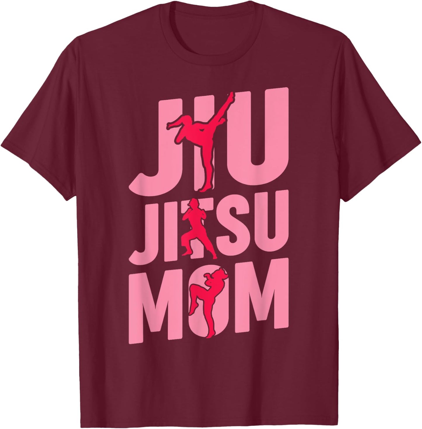 Martial Art Jiu Jitsu Mom Sport T-Shirt - T-Shirt | Maroon