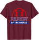 Papaw of Rookie 1st Birthday Baseball Theme Matching Party T-Shirt - T-Shirt | Maroon