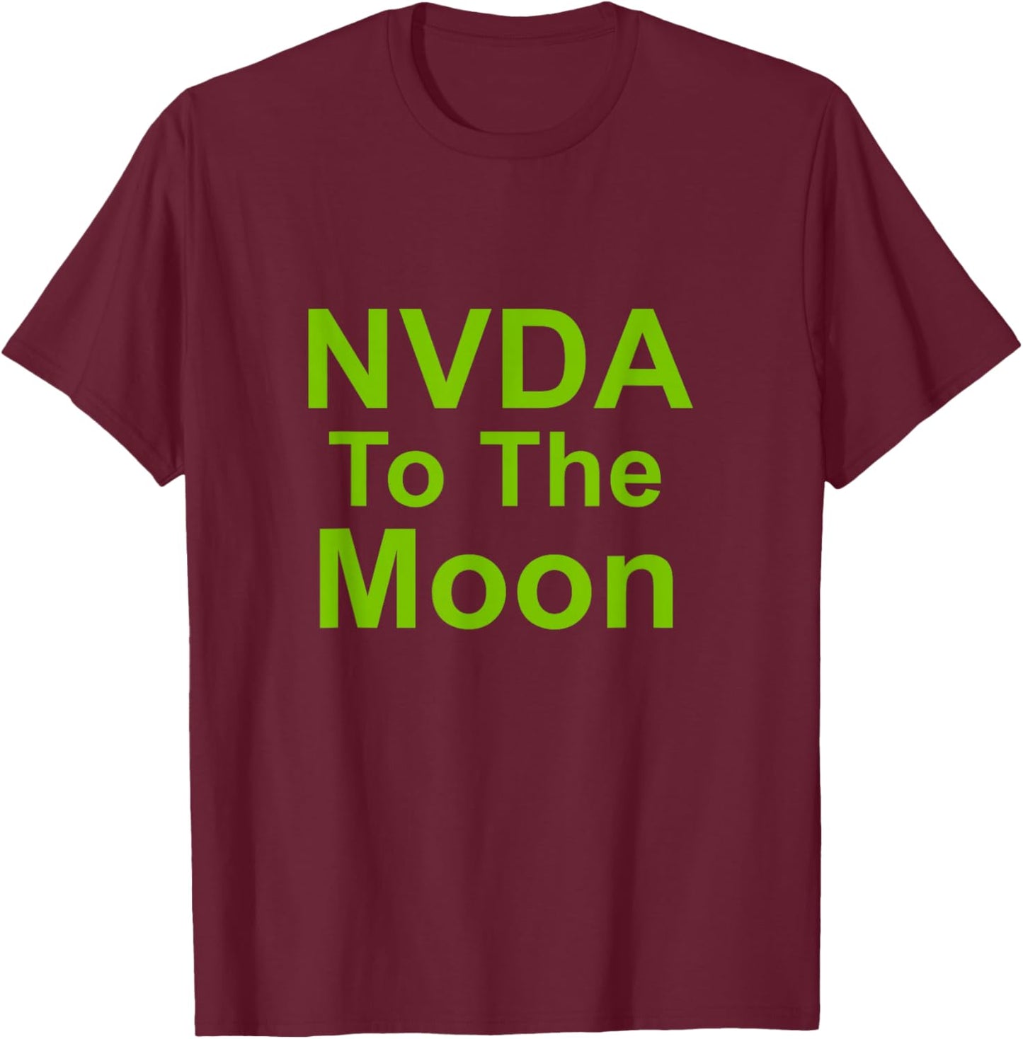 NVDA To The Moon T-Shirt - T-Shirt | Maroon