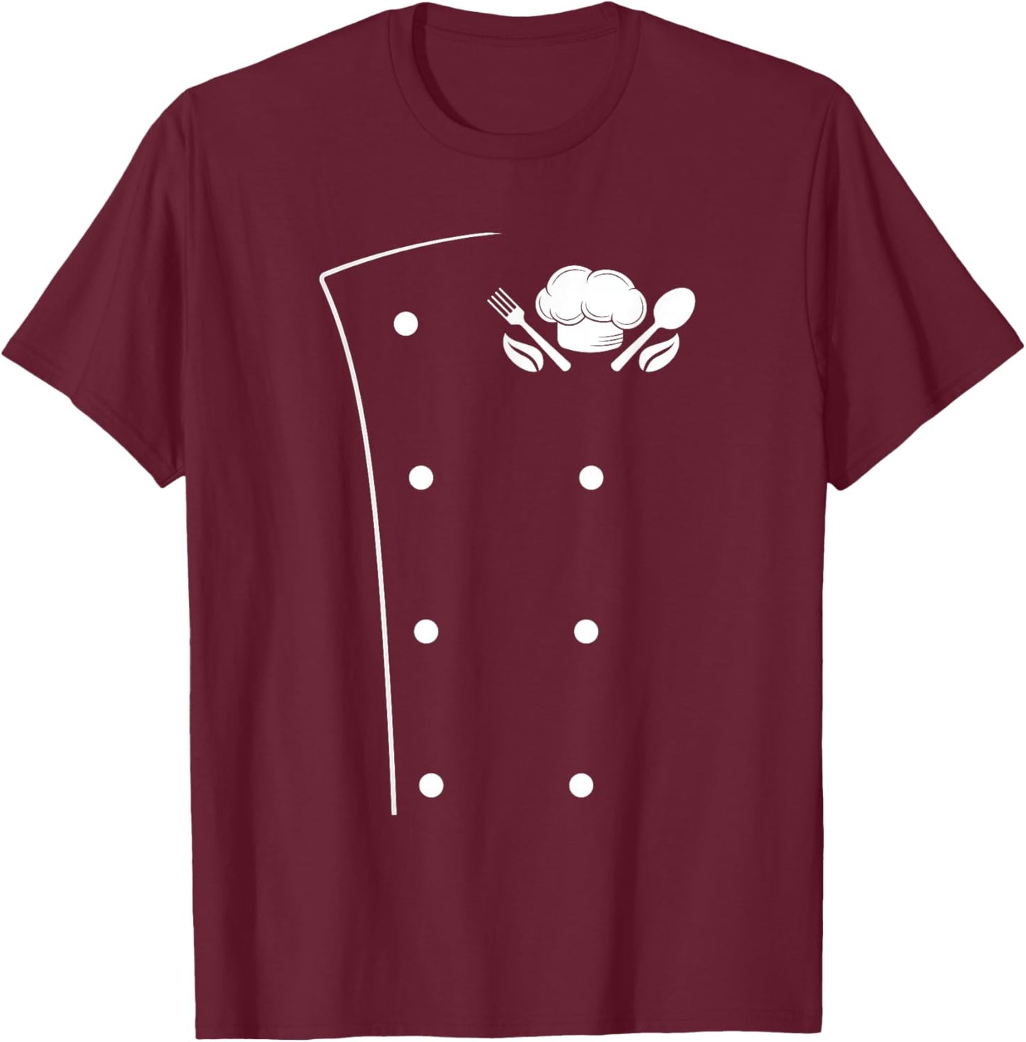 Chef Coat Cooking Culinary Chef Cooking Hat Cooking Utensils T-Shirt - T-Shirt | Maroon