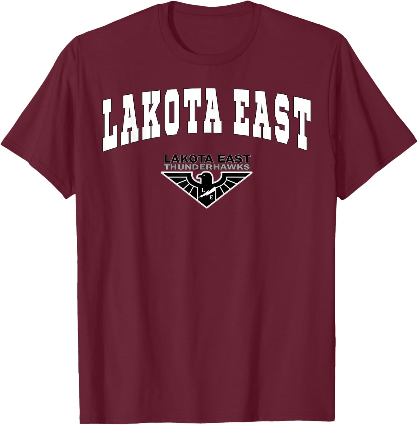 Lakota East High School Thunderhawks C2 T-Shirt - T-Shirt | Maroon