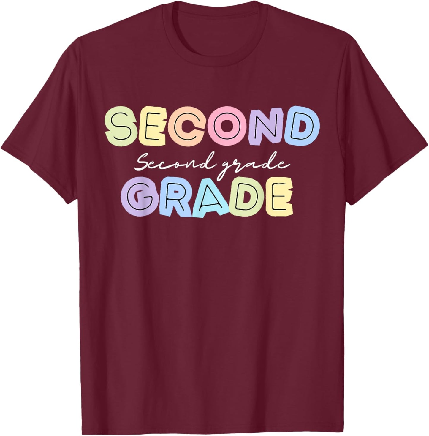 First day Teachers Welcome back to School Team 2nd grade T-Shirt - T-Shirt | Maroon