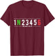 1N23456 Motorcycle Shift Biker Funny Motorcycle Biker T-Shirt - T-Shirt | Maroon