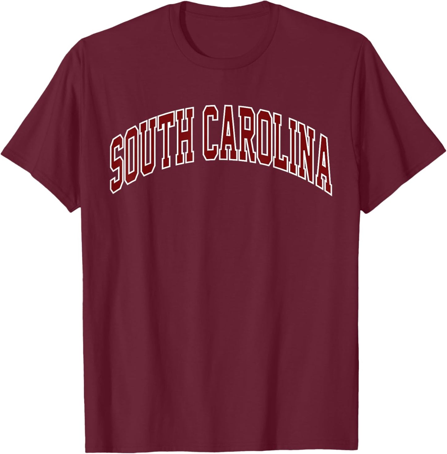 Retro South Carolina Souvenir South Carolina Red White Black T-Shirt - T-Shirt | Maroon