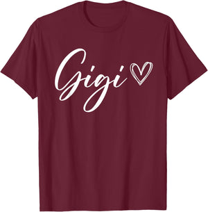 Gigi for Grandma Grandmother Announcement Mothers Day T-Shirt - T-Shirt | Maroon