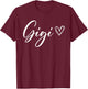 Gigi for Grandma Grandmother Announcement Mothers Day T-Shirt - T-Shirt | Maroon