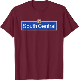South Central Los Angeles Street LA Slauson Crenshaw 323 LA T-Shirt - T-Shirt | Maroon