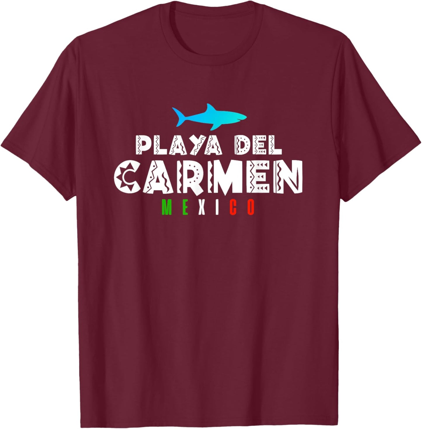 Playa Del Carmen Mexico Vacation Souvenir Gift T-Shirt - T-Shirt | Maroon